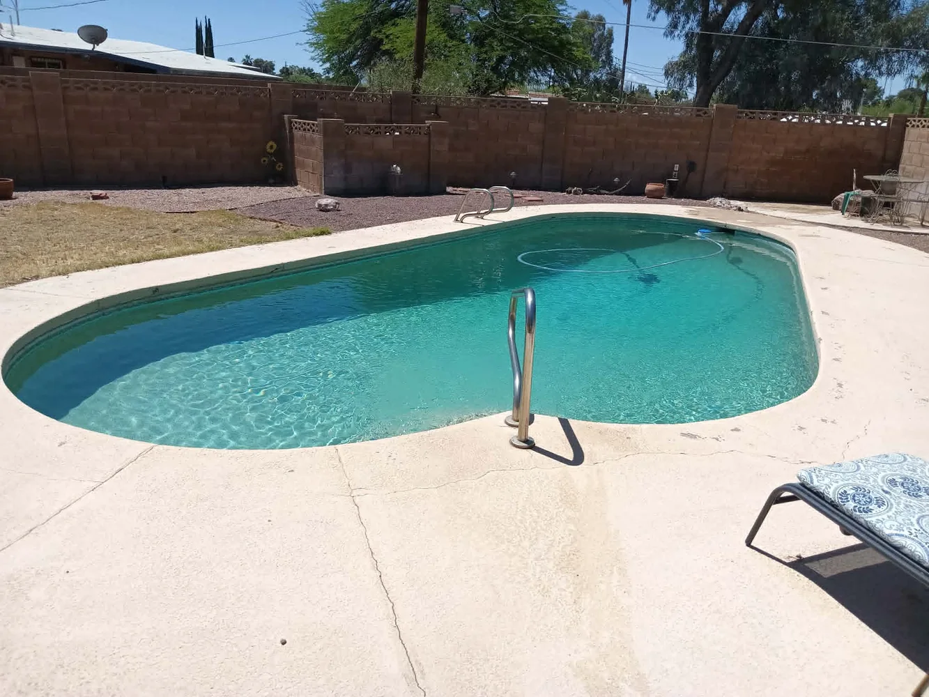Clear blue pool after Pooligans recovery service